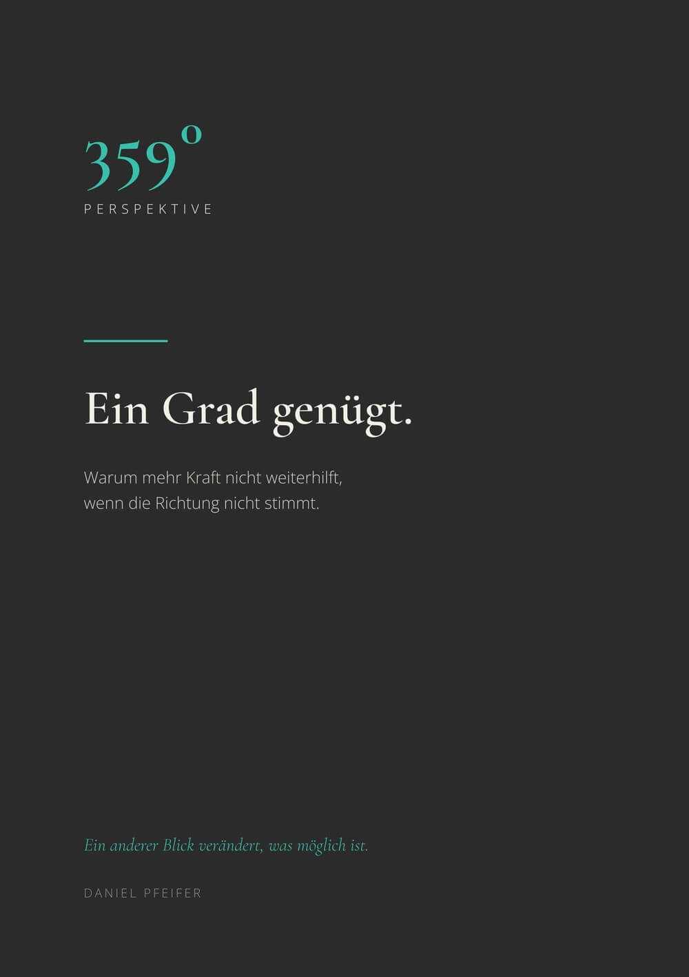E-Book Ein Grad genügt – 359° Perspektive